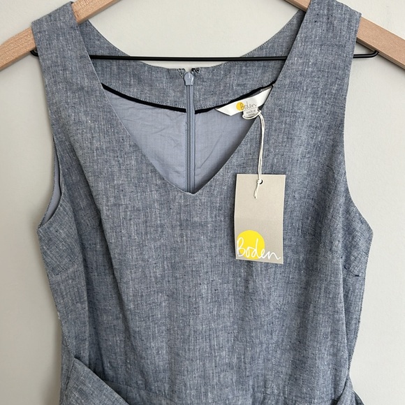NWT Boden chambray dress fully lined with pockets. - Picture 5 of 8